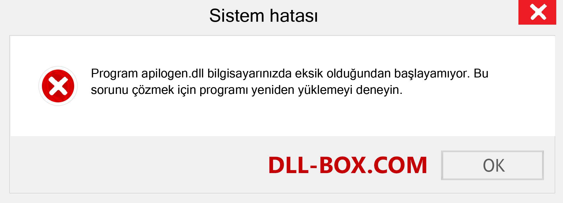 apilogen.dll dosyası eksik mi? Windows 7, 8, 10 için İndirin - Windows'ta apilogen dll Eksik Hatasını Düzeltin, fotoğraflar, resimler